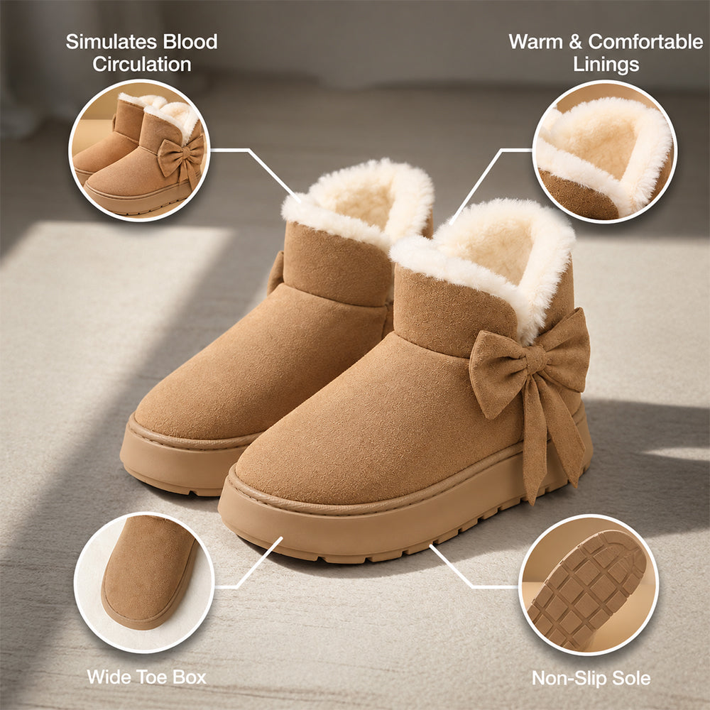🔥Last Day 50% OFF - Women’s Cute Bow Thick-Lined Warm Orthopedic Shoes