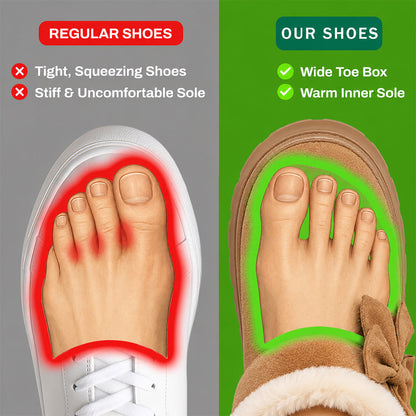 🔥Last Day 50% OFF - Women’s Cute Bow Thick-Lined Warm Orthopedic Shoes