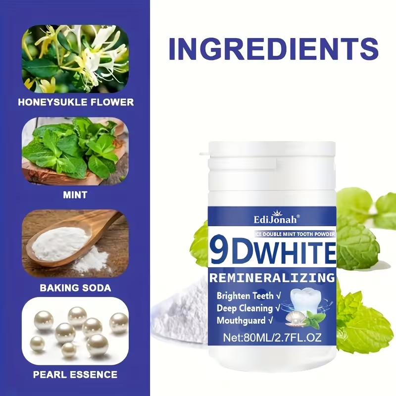 🇺🇸🏅🦷Evolvion® 9D White Remineralizing Hydroxyapatite Tooth Powder, 🛡️Deep Cleaning, Fresh Breath, Ideal for Oral Health & Hygiene Gift for Women Men