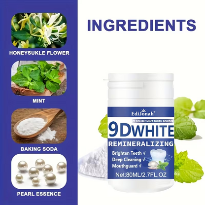 🇺🇸🏅🦷Evolvion® 9D White Remineralizing Hydroxyapatite Tooth Powder, 🛡️Deep Cleaning, Fresh Breath, Ideal for Oral Health & Hygiene Gift for Women Men