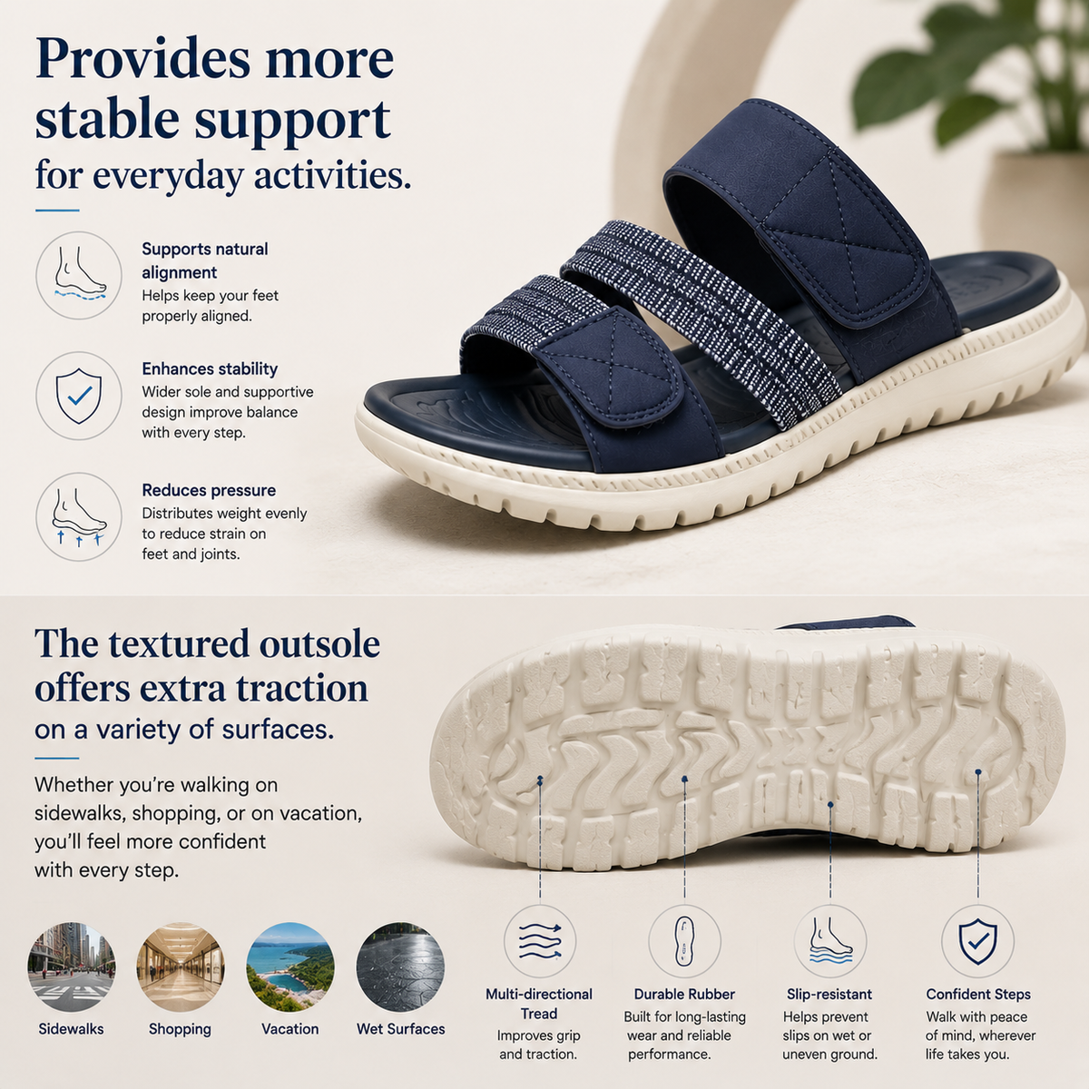 ⏰ LAST DAY: 80% OFF⭐🧍‍♀️ Comfortable Orthopedic Sandals