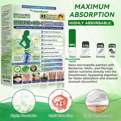 🧑‍⚕️𝐎𝐟𝐟𝐢𝐜𝐢𝐚𝐥 𝐔𝐒 𝐒𝐭𝐨𝐫𝐞 | 🧑‍⚕️𝐏𝐮𝐫𝐞𝐥𝐨𝐫𝐚® 𝐁𝐞𝐞 𝐕𝐞𝐧𝐨 𝐕𝐄𝐍𝐄-𝐇𝐄𝐀𝐋 𝐱 𝐍𝐀𝐃+ 𝐁𝐄𝐑𝐁𝐄𝐑𝐈𝐍𝐄 𝟏𝟐-𝐢𝐧-𝟏 𝐀𝐝𝐯𝐚𝐧𝐜𝐞𝐝 𝐍𝐚𝐧𝐨 𝐌𝐢𝐜𝐫𝐨𝐧𝐞𝐞𝐝𝐥𝐞 𝐏𝐚𝐭𝐜𝐡 — 𝐎𝐧𝐜𝐞 𝐃𝐚𝐢𝐥𝐲, 𝐕𝐢𝐬𝐢𝐛𝐥𝐞 𝐑𝐞𝐬𝐮𝐥𝐭𝐬 𝐢𝐧 𝟕 𝐃𝐚𝐲𝐬