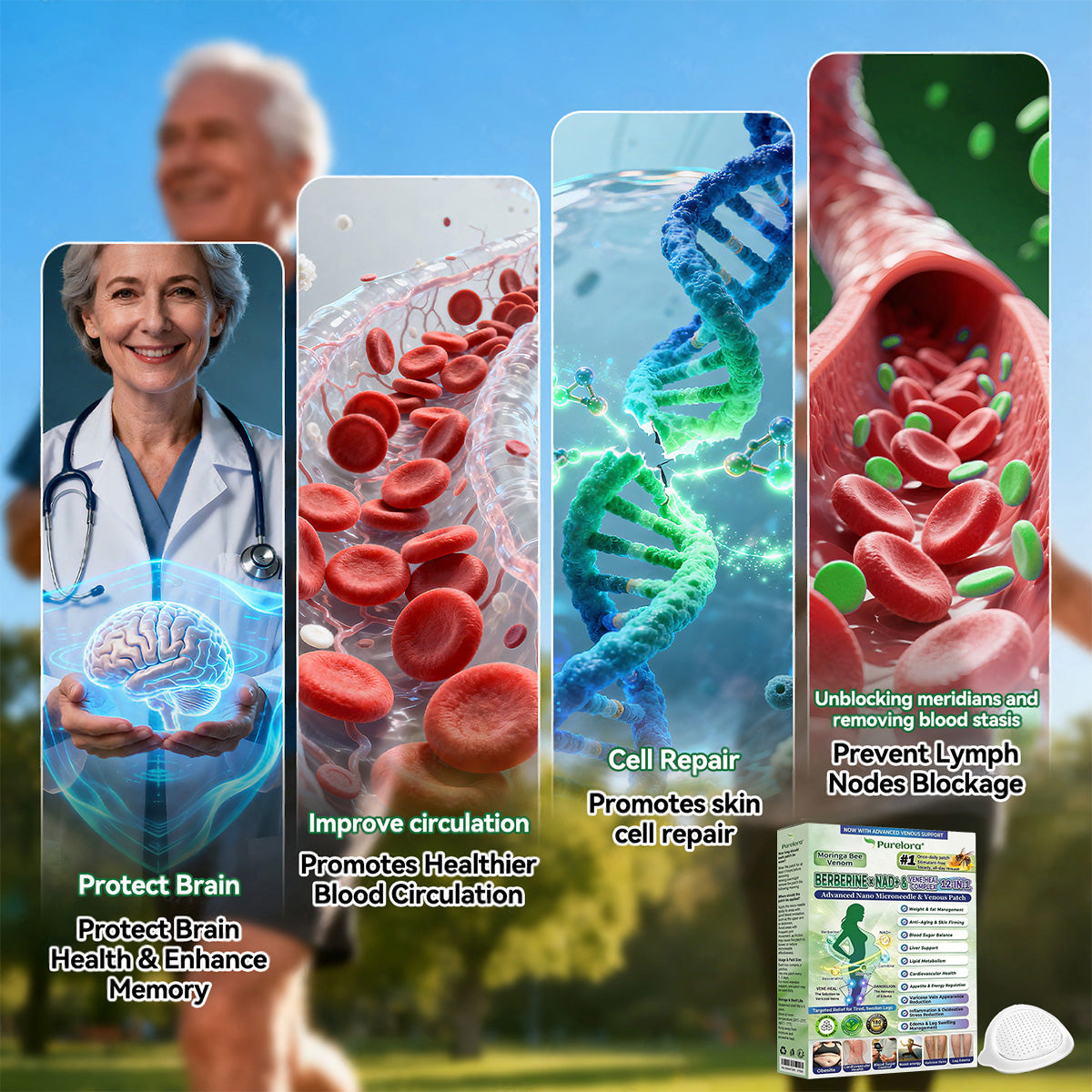 🧑‍⚕️𝐎𝐟𝐟𝐢𝐜𝐢𝐚𝐥 𝐔𝐒 𝐒𝐭𝐨𝐫𝐞 | 🧑‍⚕️𝐏𝐮𝐫𝐞𝐥𝐨𝐫𝐚® 𝐁𝐞𝐞 𝐕𝐞𝐧𝐨 𝐕𝐄𝐍𝐄-𝐇𝐄𝐀𝐋 𝐱 𝐍𝐀𝐃+ 𝐁𝐄𝐑𝐁𝐄𝐑𝐈𝐍𝐄 𝟏𝟐-𝐢𝐧-𝟏 𝐀𝐝𝐯𝐚𝐧𝐜𝐞𝐝 𝐍𝐚𝐧𝐨 𝐌𝐢𝐜𝐫𝐨𝐧𝐞𝐞𝐝𝐥𝐞 𝐏𝐚𝐭𝐜𝐡 — 𝐎𝐧𝐜𝐞 𝐃𝐚𝐢𝐥𝐲, 𝐕𝐢𝐬𝐢𝐛𝐥𝐞 𝐑𝐞𝐬𝐮𝐥𝐭𝐬 𝐢𝐧 𝟕 𝐃𝐚𝐲𝐬