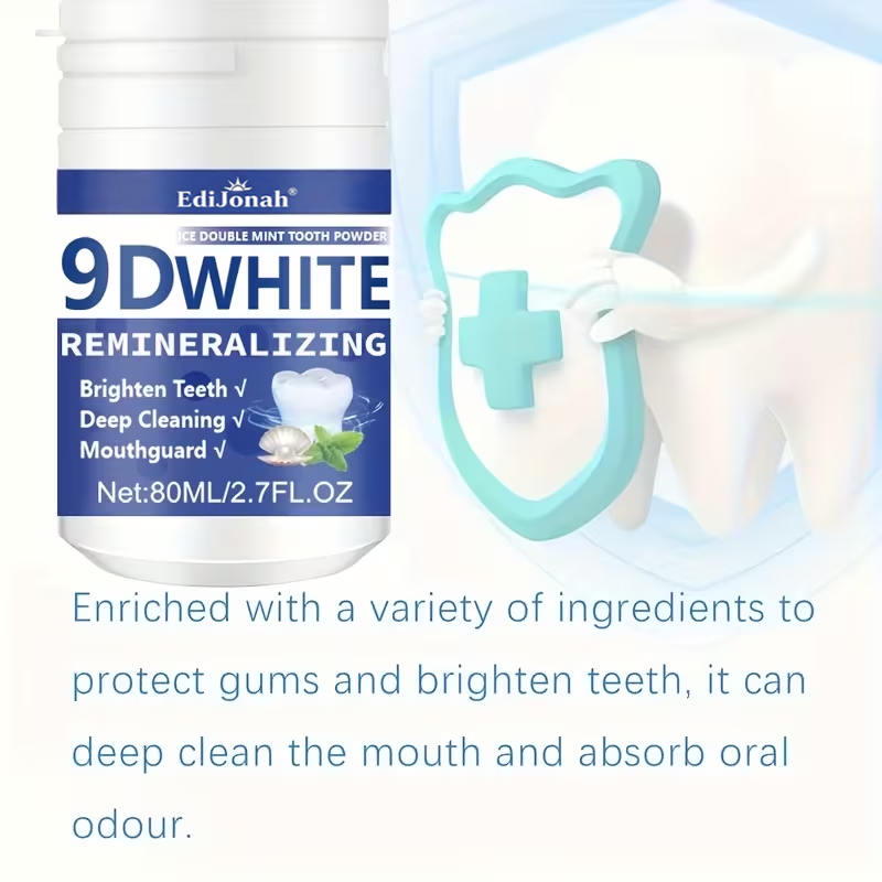 🇺🇸🏅🦷Evolvion® 9D White Remineralizing Hydroxyapatite Tooth Powder, 🛡️Deep Cleaning, Fresh Breath, Ideal for Oral Health & Hygiene Gift for Women Men