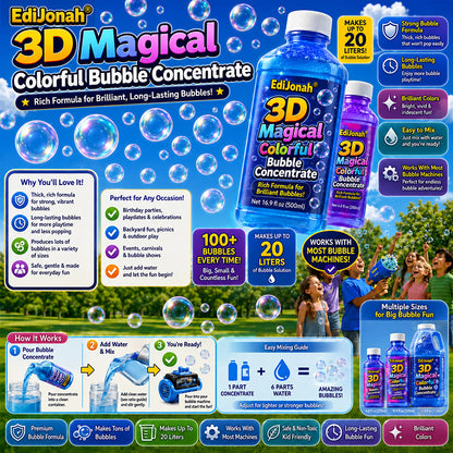 EdiJonah® Super 3D Magical Colorful Bubble Concentrate