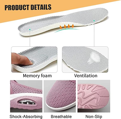 🔥80% OFF-Diabetic Air-Cushion Slip-On Walking Shoes, Orthopedic Diabetic Slippers, with Arch-Support for Women