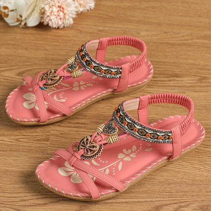 💝 Summer Sale ⭐ Women's Fashion Bohemian Open-Toe Rhinestone Sandals