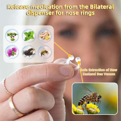 CZTICLE® 🐝Bee Venom Lymphatic Drainage & Slimming Nose Ring 🔥 (for all lymphatic problems and obesity)