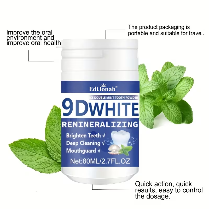 🇺🇸🏅🦷Evolvion® 9D White Remineralizing Hydroxyapatite Tooth Powder, 🛡️Deep Cleaning, Fresh Breath, Ideal for Oral Health & Hygiene Gift for Women Men