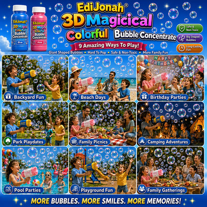 EdiJonah® Super 3D Magical Colorful Bubble Concentrate