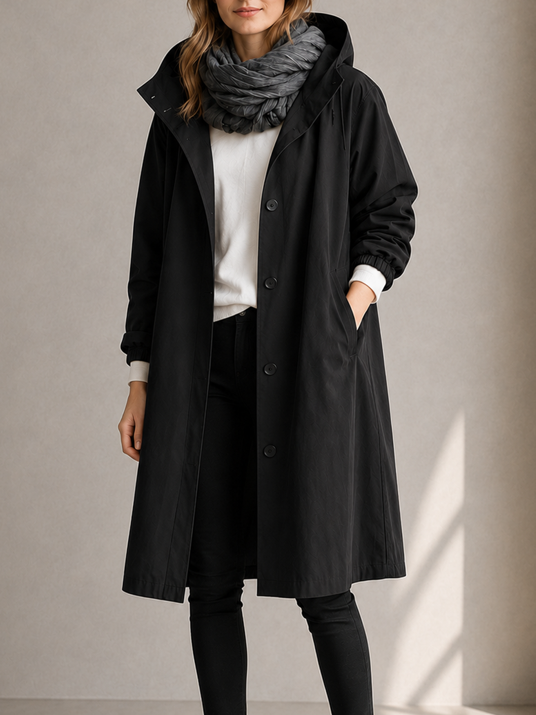 🔥 49% OFF Clearance | Women's Oversized Hooded Water-Resistant Windbreaker Rain Jacket