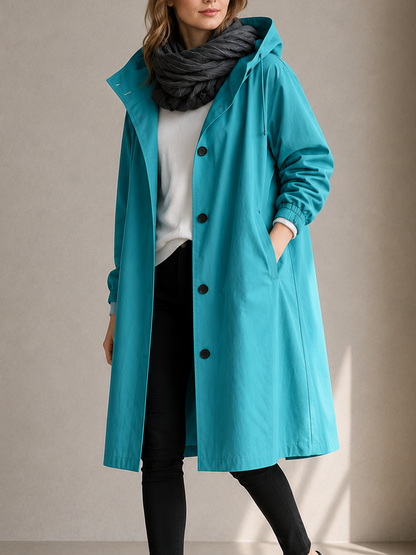 🔥 49% OFF Clearance | Women's Oversized Hooded Water-Resistant Windbreaker Rain Jacket
