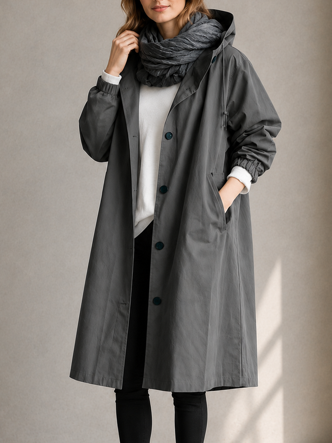🔥 49% OFF Clearance | Women's Oversized Hooded Water-Resistant Windbreaker Rain Jacket