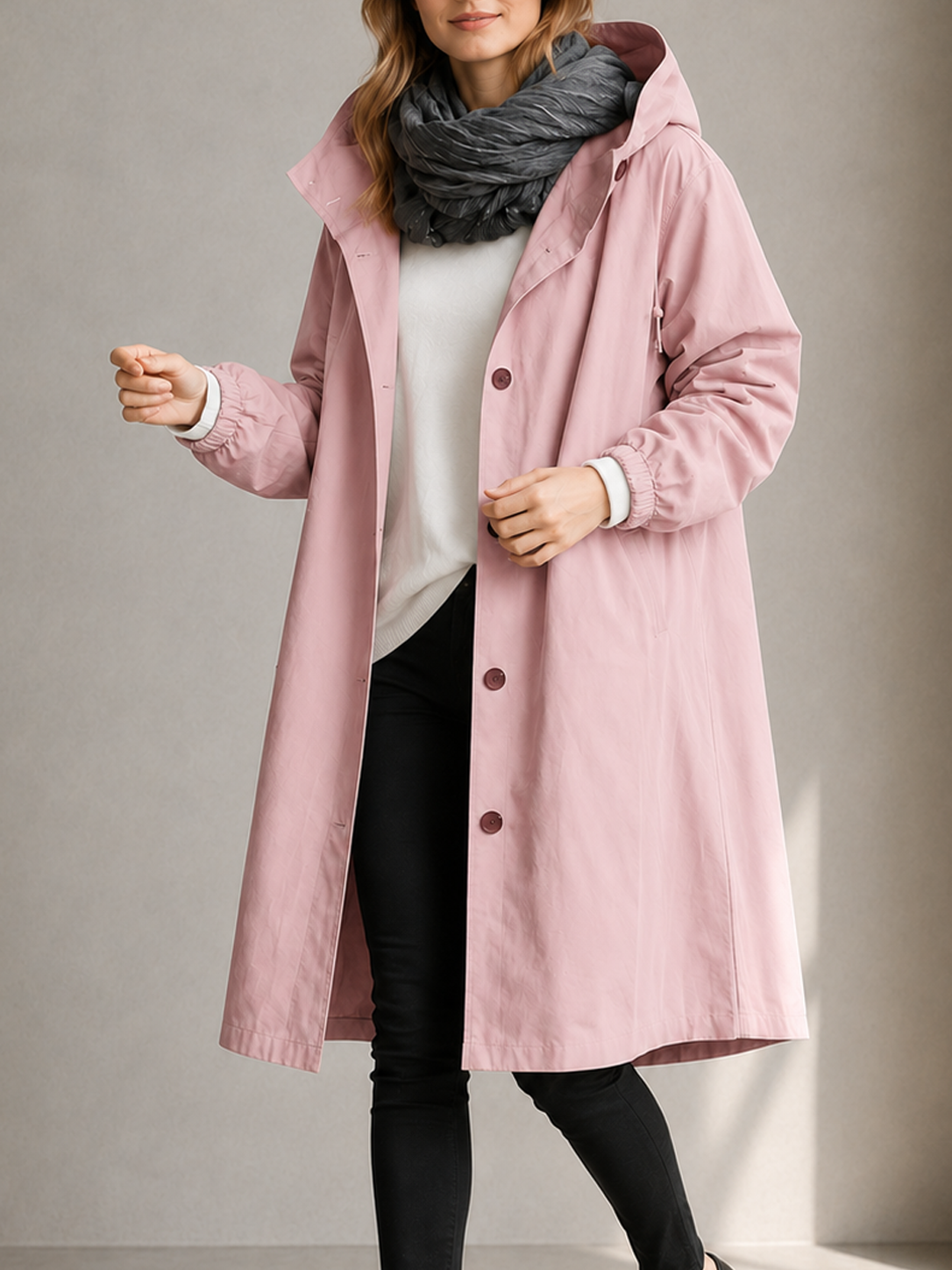 🔥 49% OFF Clearance | Women's Oversized Hooded Water-Resistant Windbreaker Rain Jacket