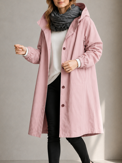 🔥 49% OFF Clearance | Women's Oversized Hooded Water-Resistant Windbreaker Rain Jacket