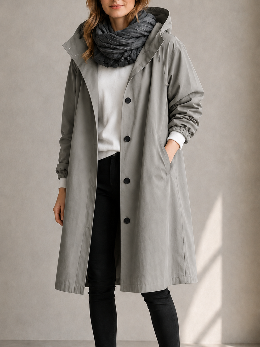 🔥 49% OFF Clearance | Women's Oversized Hooded Water-Resistant Windbreaker Rain Jacket