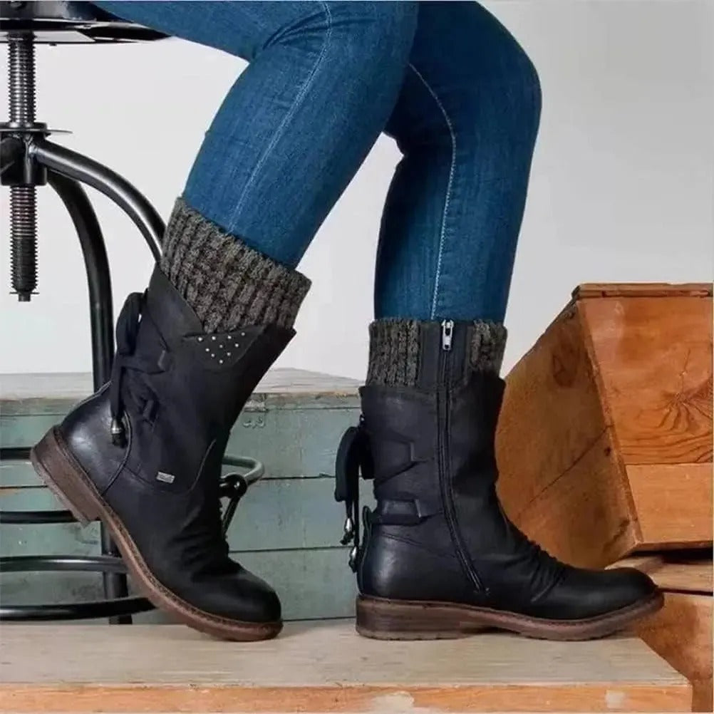🔥Last Day! 50% OFF - PREMIUM Orthopaedic Waterproof Mid-Calf Boots: Easy-Zip Pain Relief Walking Shoes
