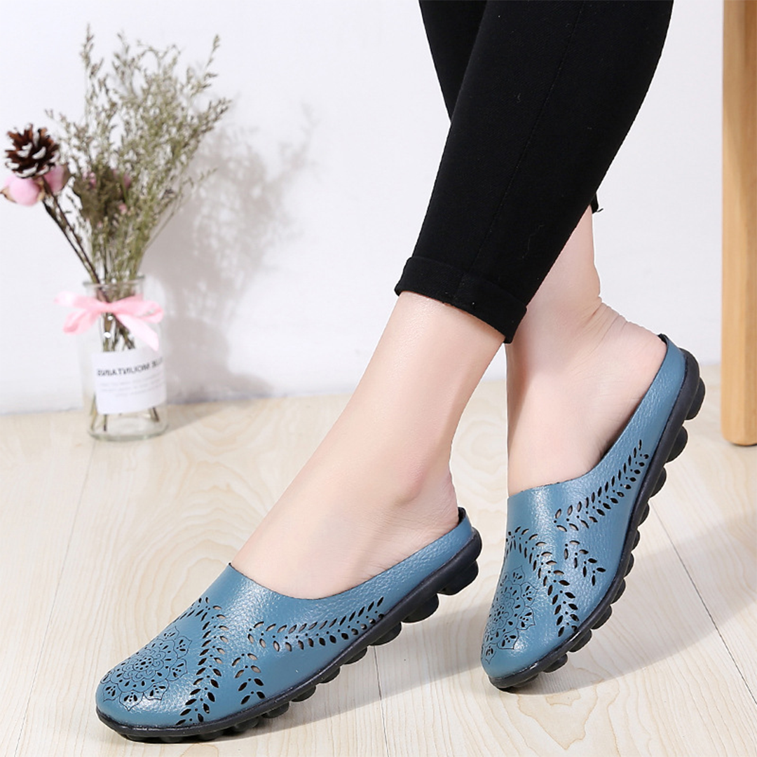 Airfleek Wide Toe Box & Wide Size Leather Mules – New Colors