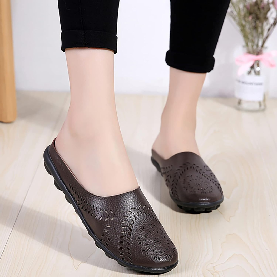 Airfleek Wide Toe Box & Wide Size Leather Mules – New Colors