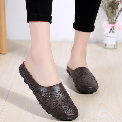Airfleek Wide Toe Box & Wide Size Leather Mules – New Colors