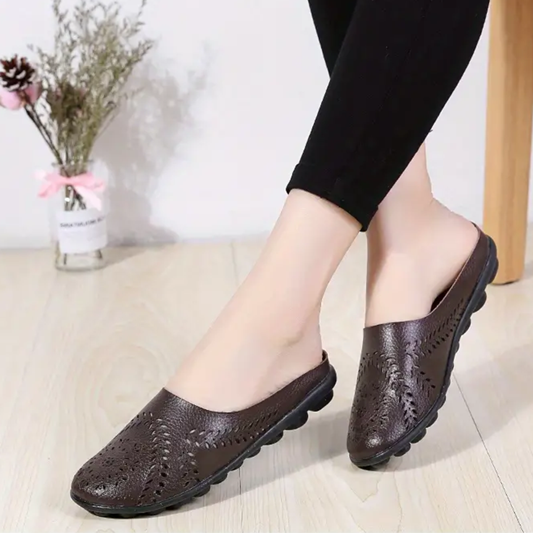 Airfleek Wide Toe Box & Wide Size Leather Mules – New Colors