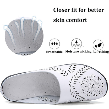 Airfleek Wide Toe Box & Wide Size Leather Mules – New Colors