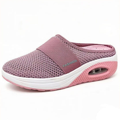 🔥80% OFF-Diabetic Air-Cushion Slip-On Walking Shoes, Orthopedic Diabetic Slippers, with Arch-Support for Women