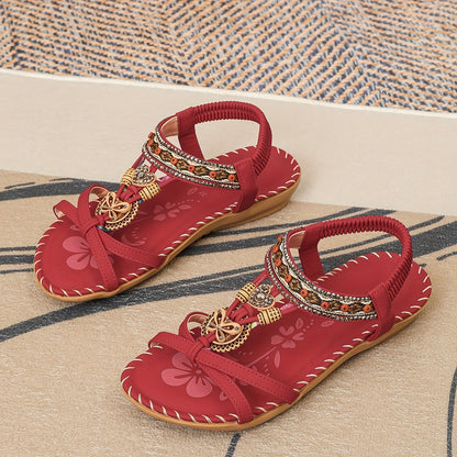 💝 Summer Sale ⭐ Women's Fashion Bohemian Open-Toe Rhinestone Sandals