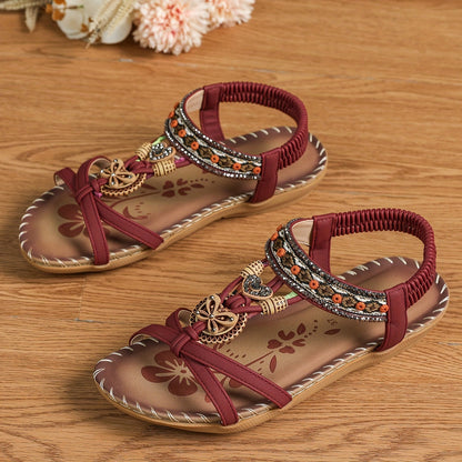 💝 Summer Sale ⭐ Women's Fashion Bohemian Open-Toe Rhinestone Sandals