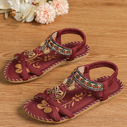 💝 Summer Sale ⭐ Women's Fashion Bohemian Open-Toe Rhinestone Sandals