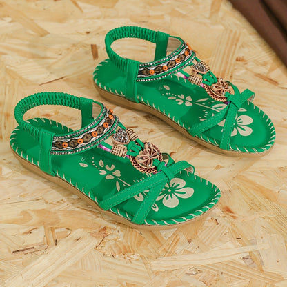 💝 Summer Sale ⭐ Women's Fashion Bohemian Open-Toe Rhinestone Sandals