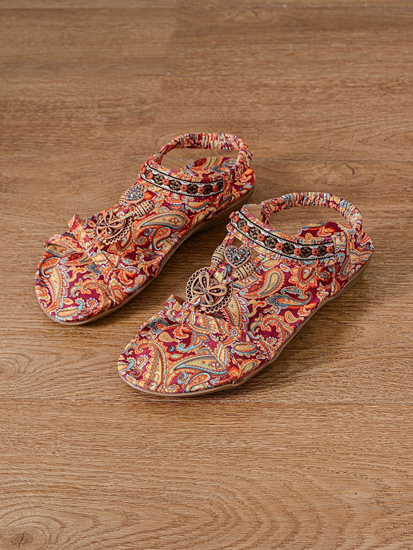 💝 Summer Sale ⭐ Women's Fashion Bohemian Open-Toe Rhinestone Sandals