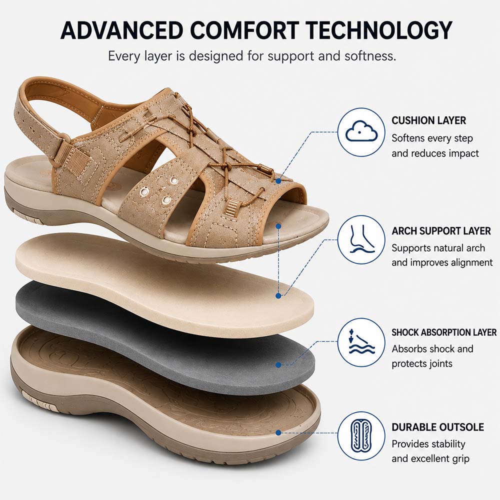 🏆 2026 Best Seller – Women’s Most Wanted Soft Arch Support & Adjustable Sandals ☁️💆‍♀️