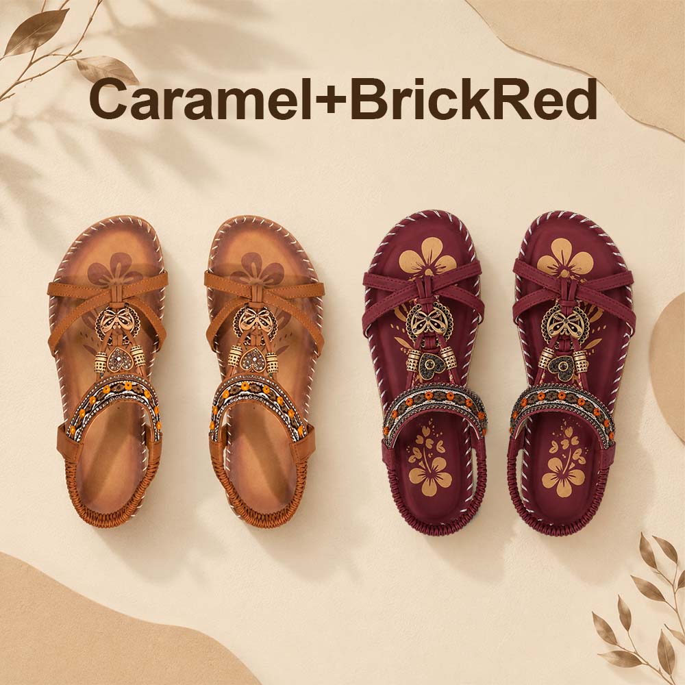 💝 Summer Sale ⭐ Women's Fashion Bohemian Open-Toe Rhinestone Sandals