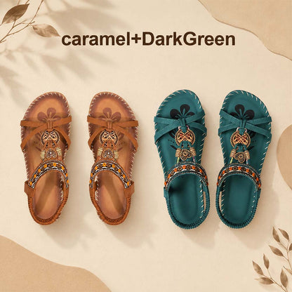 💝 Summer Sale ⭐ Women's Fashion Bohemian Open-Toe Rhinestone Sandals