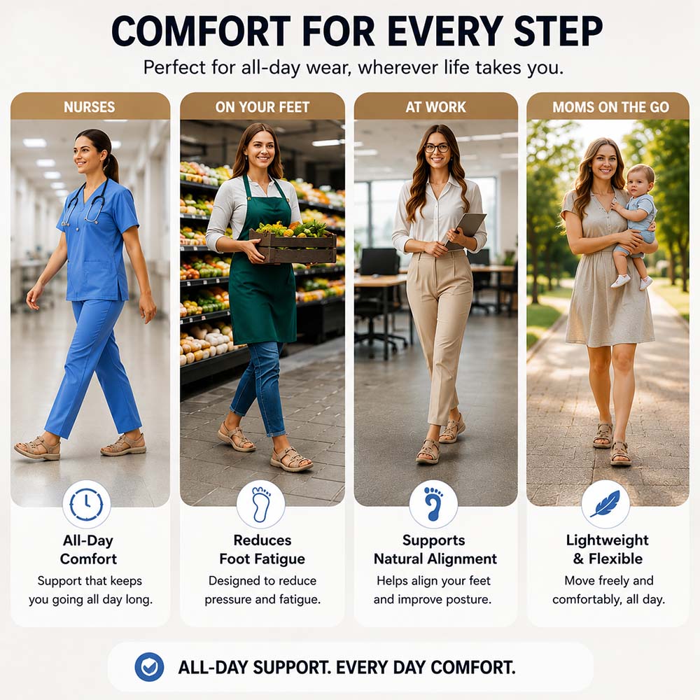 🏆 2026 Best Seller – Women’s Most Wanted Soft Arch Support & Adjustable Sandals ☁️💆‍♀️